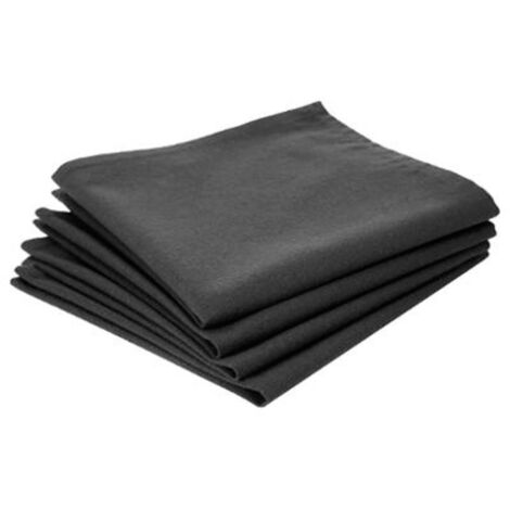 Lot de 4 Serviettes de Table "Coton" 40x40cm Gris Foncé