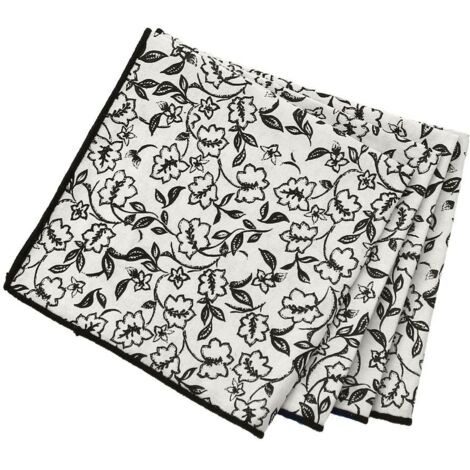 Lot de 4 serviettes de table en coton recyclé à motifs LINETTE