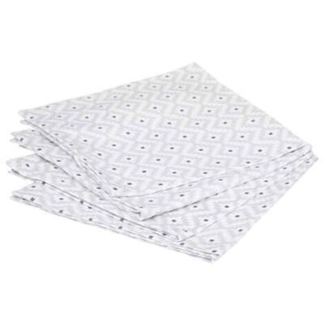 Lot de 4 Serviettes de Table "Etnik" 40x40cm Gris