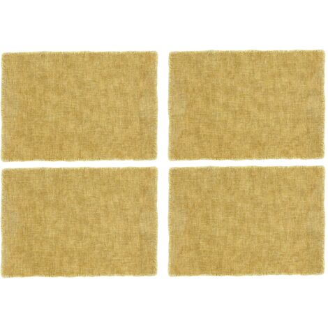 Lot de 4 sets de table avec franges
