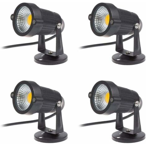 Lot de 4 Spot LED 3W 220V Spots Jardin Orientables Luminaires Extérieur Jardin Terrasse