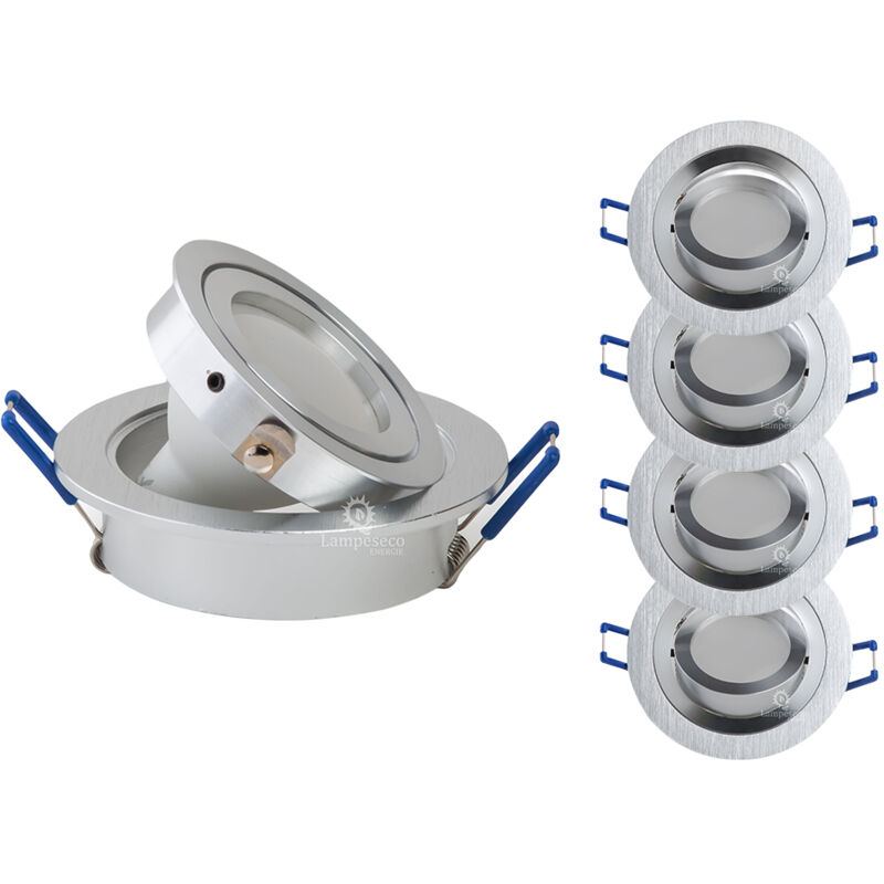 Lot de 4 spot led encastrable orientable 5w eq. 50w, blanc chaud ref.64853000