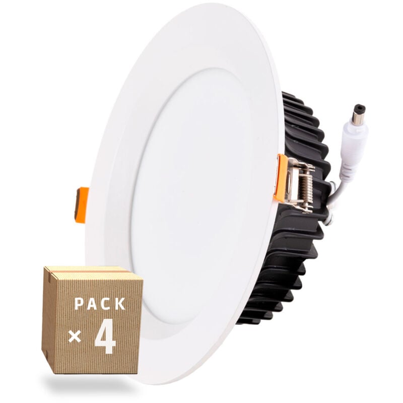 Pack de 4 Downlights led 24W 2 160Lm 6000ºK IP65 Salles de Bains/Cuisines 50 000H [SL-DLFS06-24W-CW-PK4]