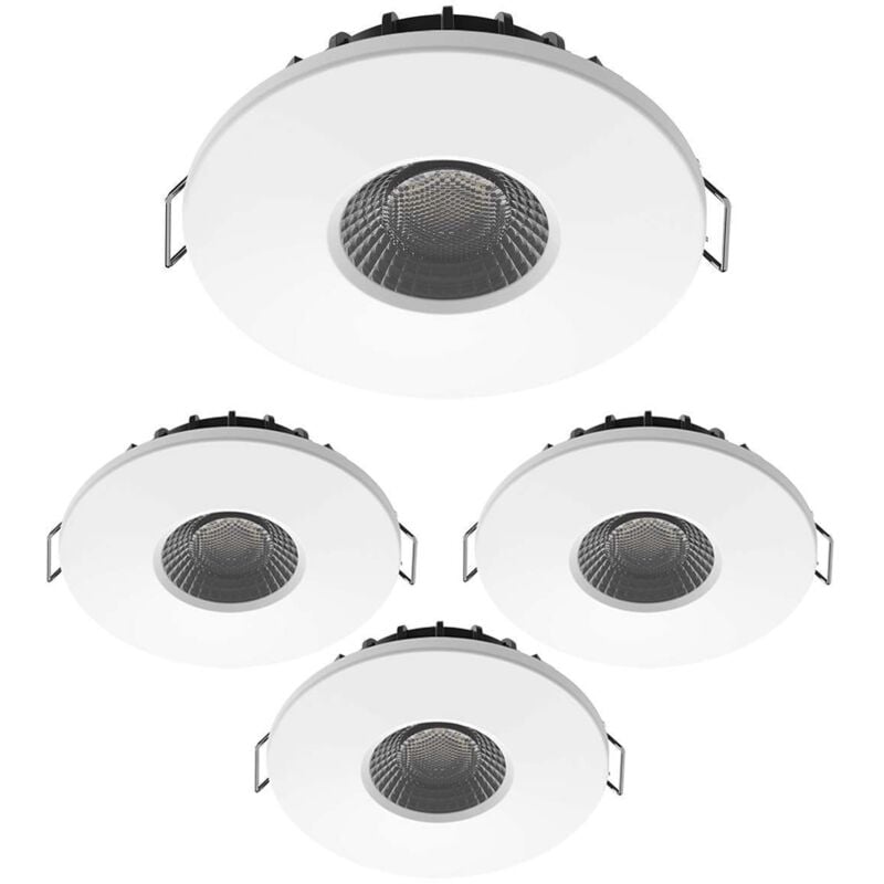 Arum Lighting - Lot de 4 Spots Encastrables led 8W milan cct IP65 IK07 avec Transformateur Dimmable