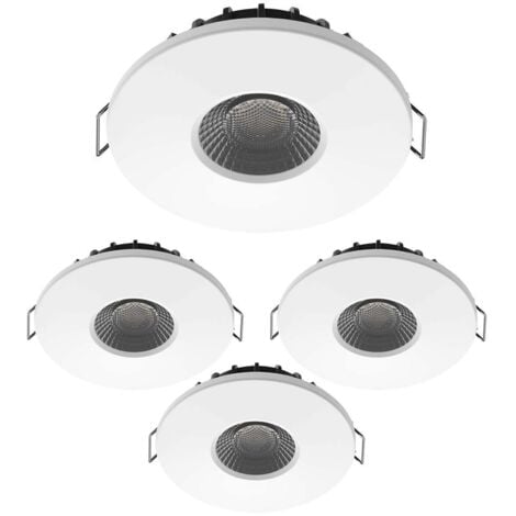 Lot de 4 Spots Encastrables LED 8W MILAN CCT IP65 IK07 avec Transformateur Dimmable