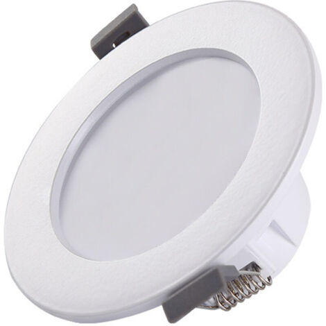 Lot de 4 spots encastrés LED 5W 8cm 3000K pour camping-car, bateau, fourgon, cuisine, salle de bain, armoire blanc chaud