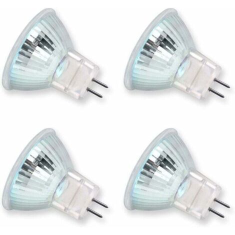 Lot de 4 Spots LED MR11 GU4 2W Blanc Froid 6000K 200LM Équivalent Halogène 10W-20V AC/DC 12V-24V Enc