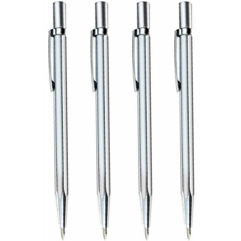 Lot de 4 stylos Pointe carbure de tungstène Gravure Acier inoxydable Céramique Verre, Ensoleillé