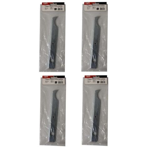 Lot de 4 supports à sceller pour radiateur en fonte type rideau - longueur axe 220 mm - longueur totale 250 mm - Ram