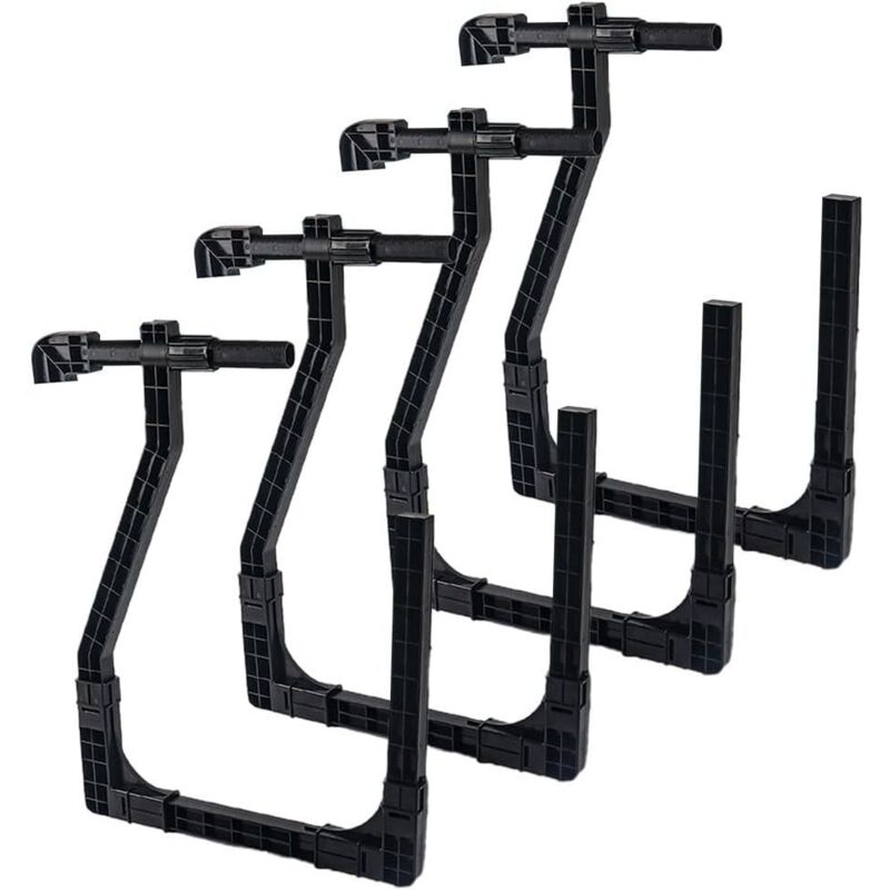 Sjqka - Lot de 4 supports de bâche solaire en plastique réglable pour piscine hors sol avec support de charge de 10 kg (noir)