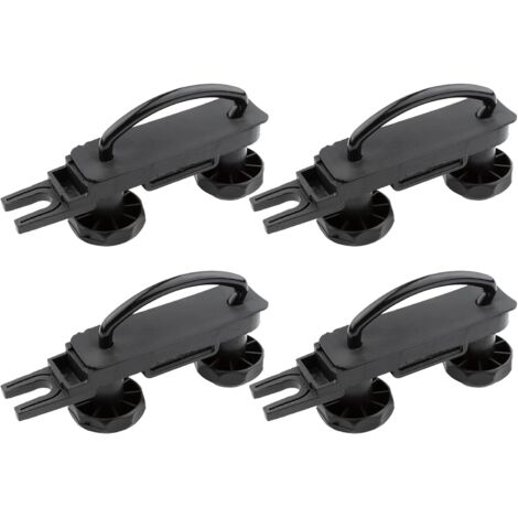 Lot de 4 supports de fixation en U universels pour coffre de toit de voiture - Largeur intérieure avec 8 écrous de verrouillage