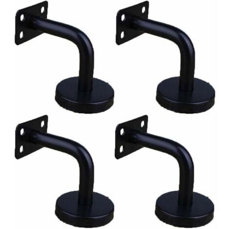 Lot de 4 supports de main courante en acier inoxydable – Montage mural pour rampes d'escalier – Résistants à la rouille – Dimensions 60 x 60 mm