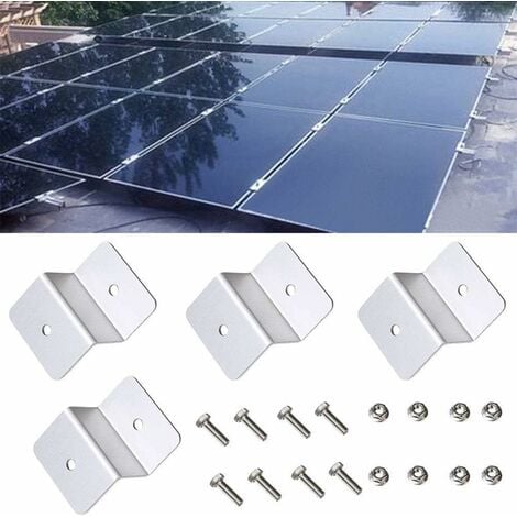 4 Support à vis double pour installation de panneaux solaires solaires thermiques pour toitures avec paliers 