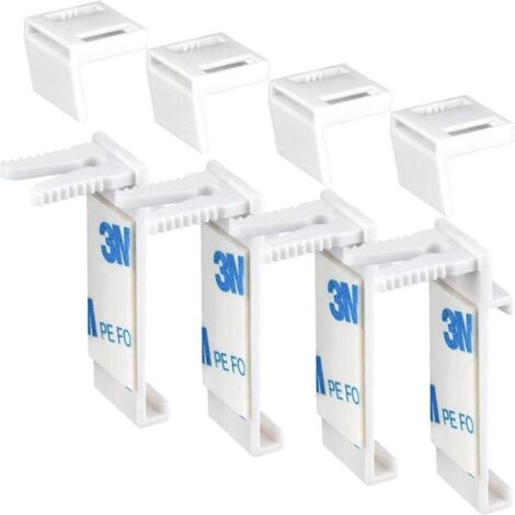 Lot de 4 supports de serrage pour store enrouleur double, sans perçage, accessoires de rechange, support de serrage pour PVC, fenêtre en bois