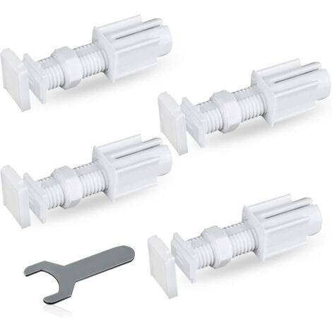 Lot de 4 supports de stores adhésifs sans perçage pour fenêtres, supports adhésifs en plastique sans outils, supports adhésifs pour stores vénitiens