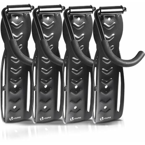 Lot de 4 supports de velo mural rangement suspendu noir
