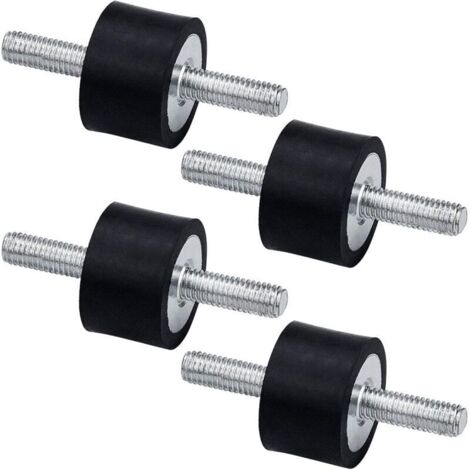 Lot de 4 Supports d'Isolation Anti-Vibration en Caoutchouc, M8 30 x 20 mm Supports Amortisseurs de Vibrations Isolateur pour Voiture, Bateau, Bobines, Compresseur d'air