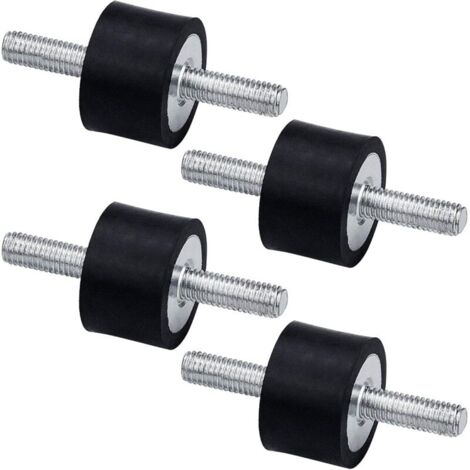 Lot de 4 Supports d'Isolation Anti-Vibration en Caoutchouc, M8 30 x 20 mm Supports Amortisseurs de Vibrations Isolateur pour Voiture, Bateau, Bobines, Compresseur d'air