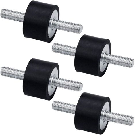 Lot de 4 Supports d'Isolation Anti-Vibration en Caoutchouc, M8 30 x 20 mm Supports Amortisseurs de Vibrations Isolateur pour Voiture, Bateau, Bobines, Compresseur d'air