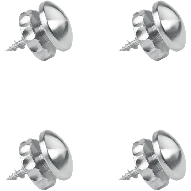 Lot de 4 Supports miroirs réglables Alu L'attachante