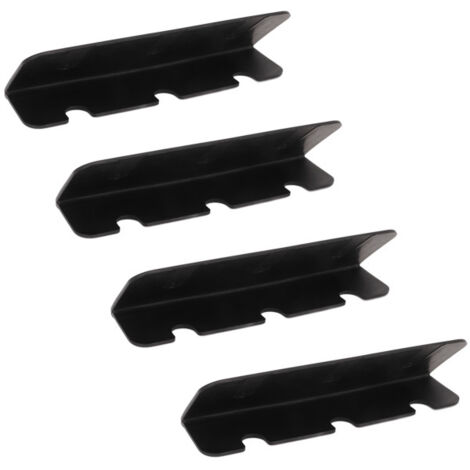 Lot de 4 supports PVC fixation siège bateau gonflable - Noir