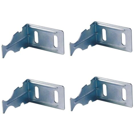 Lot de 4 supports réversible à visser pour radiateur en aluminium - dimension 83x80x48 mm - Ram