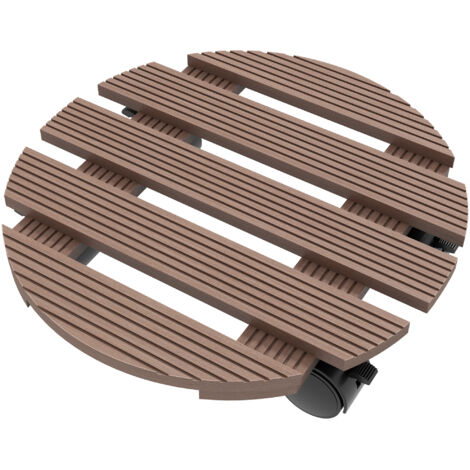 Lot de 4 supports ronds Ø30 cm pour plantes - porte plante à roulettes, intérieur et extérieur