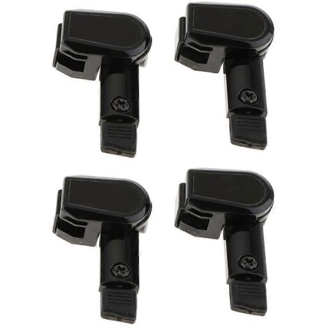 Lot de 4 supports universels noirs pour essuie-glaces de voiture