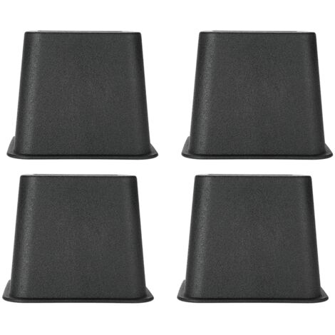 Lot de 4 surélévateurs de meubles 3 pouces, pieds larges ajustables pour lit et chaise