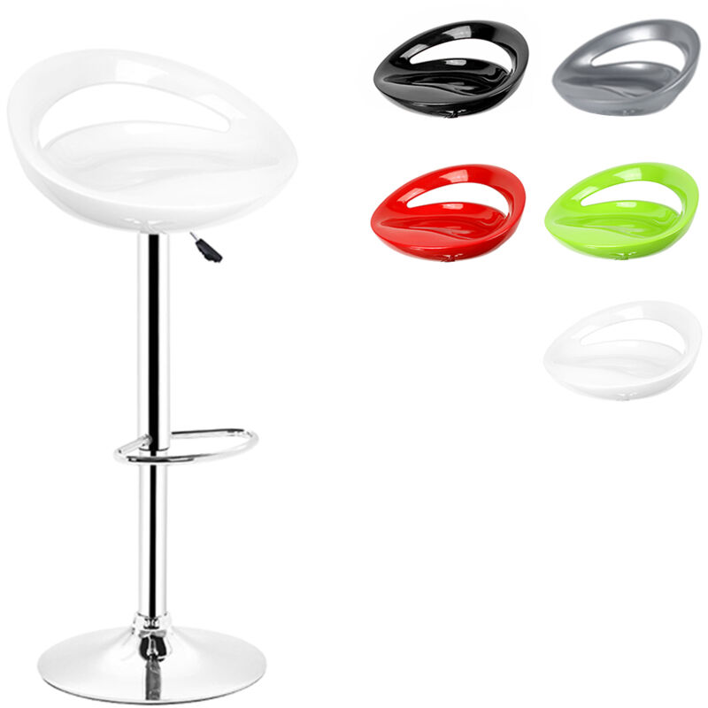 Skecten - Lot de 4 Tabourets de Bar abs Pivotant et Réglable en Hauteur 55 cm - 75 cm, Chaise de Bar, Blamc