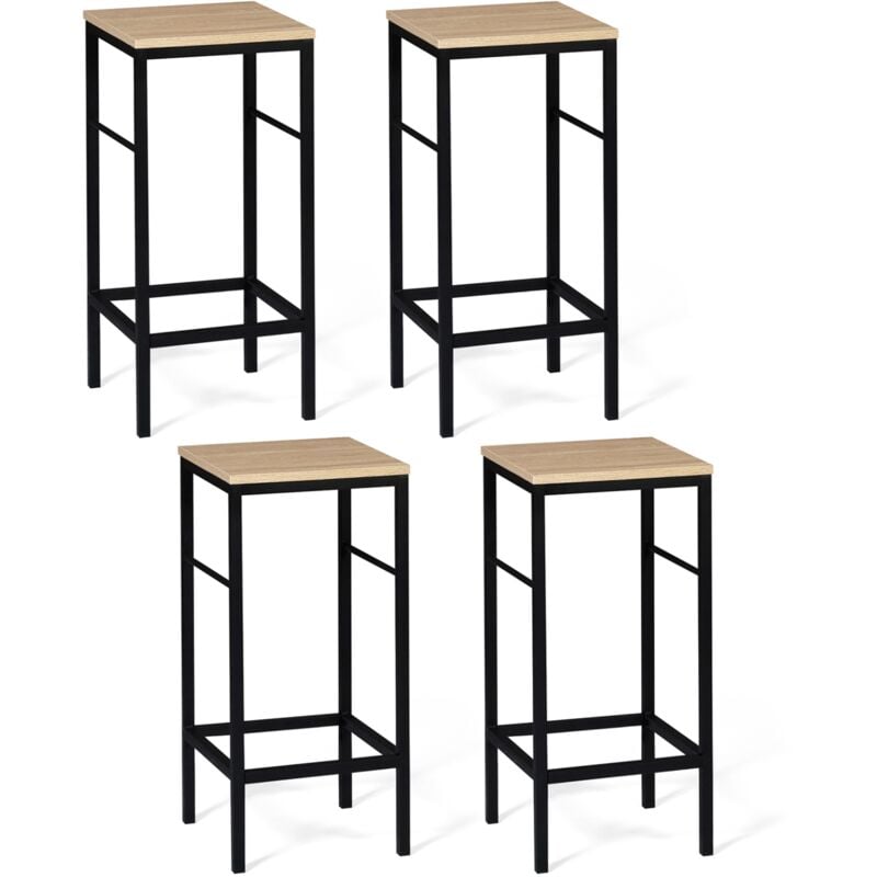 Lot de 4 tabourets de bar DETROIT design industriel
