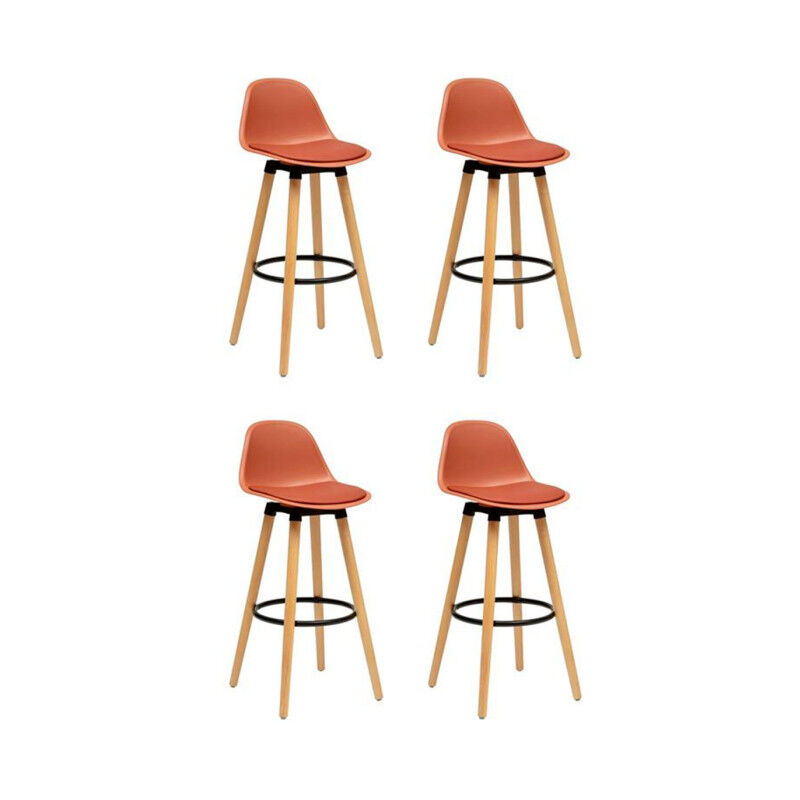 Atmosphera - Lot de 4 Tabourets de Bar 'Maxon' 91cm Terracotta