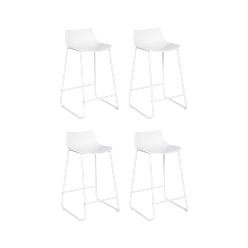Atmosphera - Lot de 4 Tabourets de Bar 'Otac' 82cm Blanc