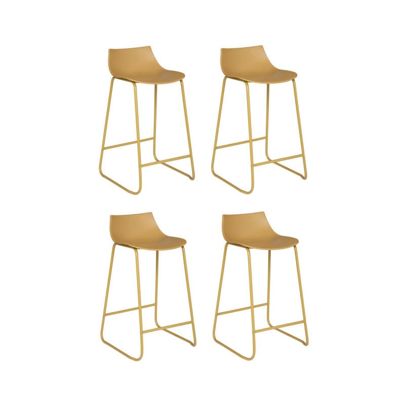Atmosphera - Lot de 4 Tabourets de Bar 'Otac' 82cm Ocre