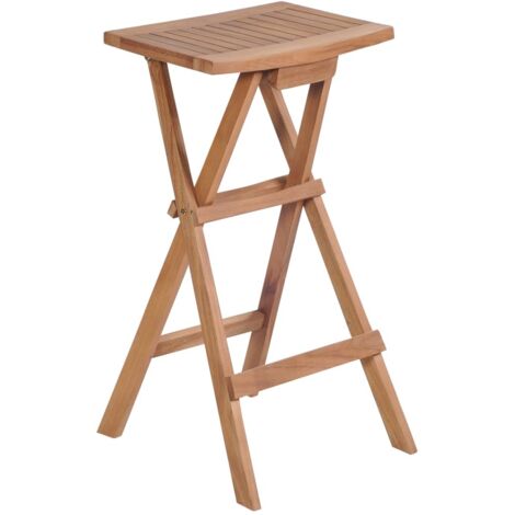 Lot de 4 Tabourets de bar，Chaise haute，Tabouret Haut pliables Bois de teck massif CFW50033