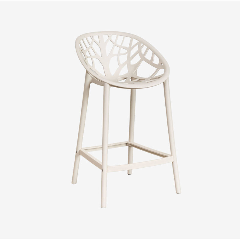 Sklum - Lot de 4 tabourets hauts Ores en polypropylène Tapioca Beige ↑65 cm