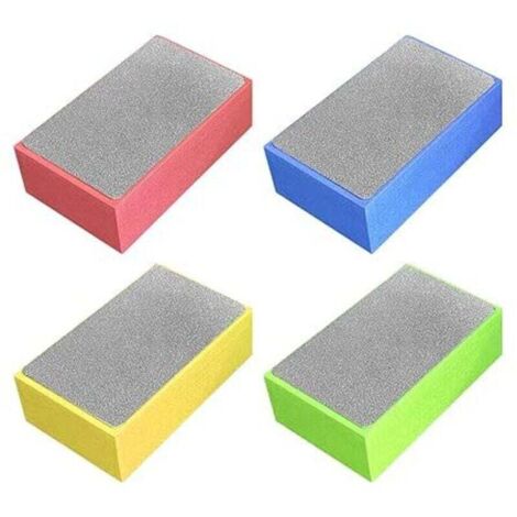 Lot de 4 tampons de polissage diamant à la main pour le ponçage du béton, du verre, de la pierre, du granit, du marbre 60, 100, 200, 400 (comme indiqué)