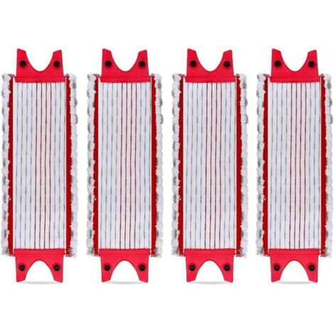 Lot de 4 tampons de rechange en microfibre pour Vileda Easywring Ultramax/1-2 Spray