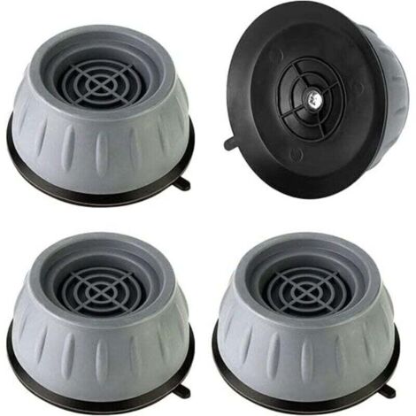 Lot de 4 Tapis Anti-Vibrations pour Machine à Laver, Pieds en Caoutchouc Antidérapants, Tapis Anti-Bruit Universel Amortisseur pour Machine à Laver, Sèche-linge, Meubles - 3,5 cm