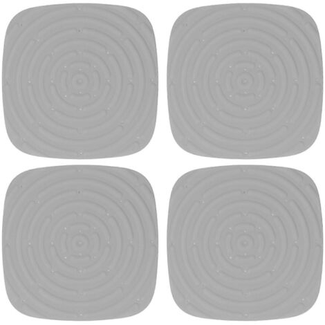 Lot de 4 tapis de nidification lavables pour poules pondeuses, gris.