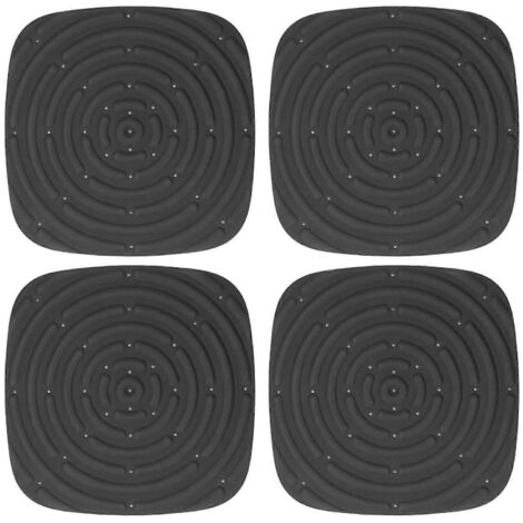 Lot de 4 tapis de nidification lavables pour poules pondeuses, noirs.