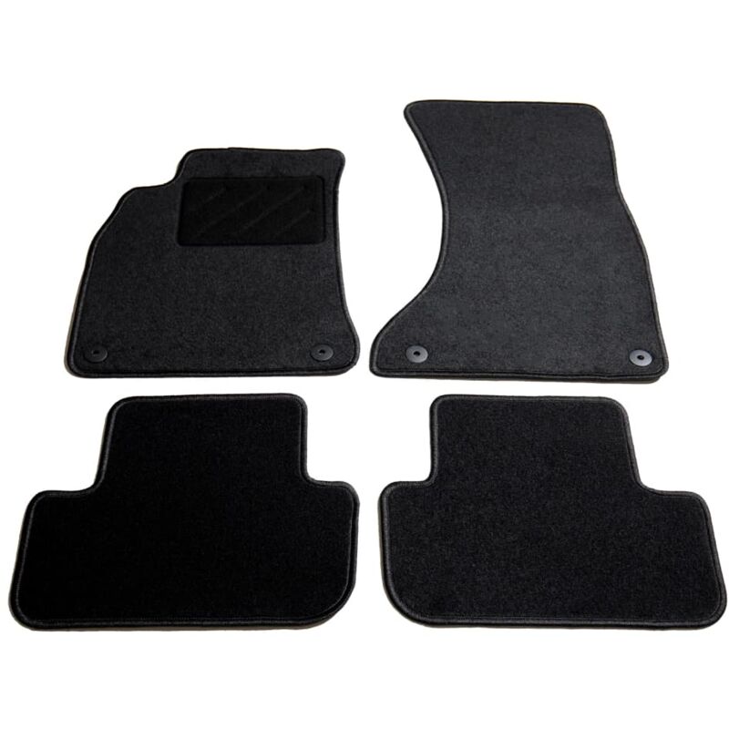 Lot de 4 Tapis de voiture | Tapis pour véhicules Tapis de sol pour Audi A4 99867 - Anthracite