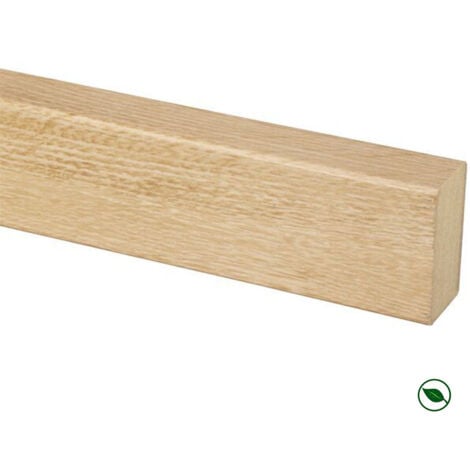 FORESTEA Lot de 4 Tasseaux séparateurs médium (mdf) chêne naturel 2700 x 50 x 28 mm