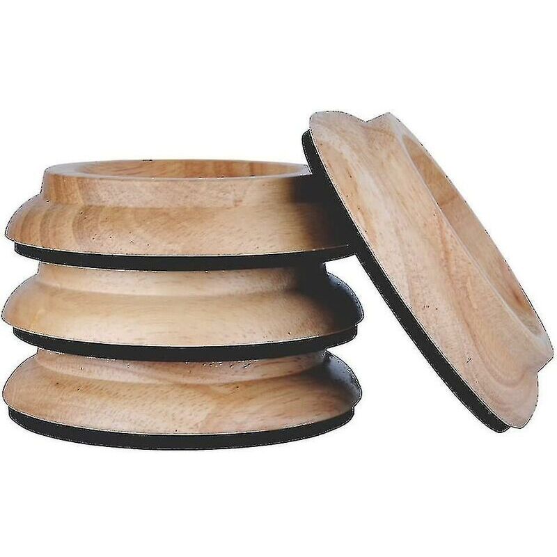 Lot de 4 tasses à roulettes droites pour piano, jambe de meuble en bois dur de qualité supérieure, couleurs primaires, 11
