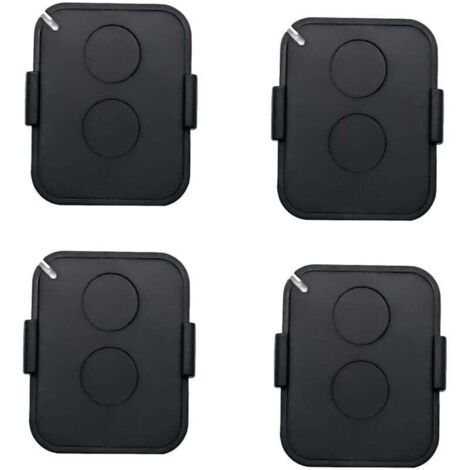 Lot de 4 Télécommande , 2 Canaux Télécommande Portail 433MHz avec Code Tournant Sécurisé, Compatible avec Récepteurs Automatisés-Crezuo