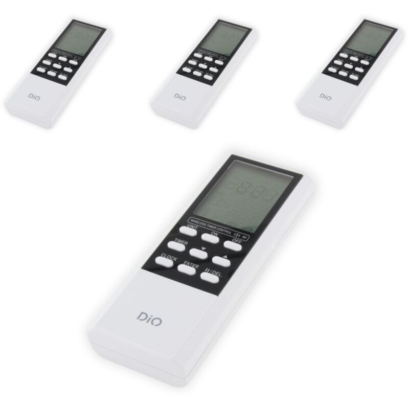 Dio Connected Home - Lot de 4 télécommandes programmables 16 canaux - portée 50m - Noir et Blanc - Chacon