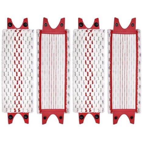 Lot de 4 têtes de balai plates en microfibre compatibles avec Vileda Ultramax