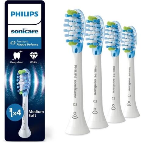 Lot de 4 tetes de brosse - PHILIPS - HX9044/87 - C3 white