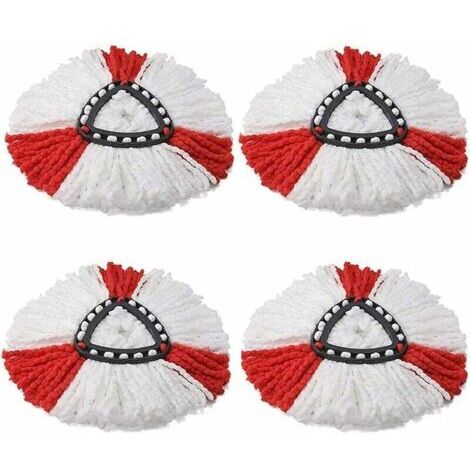 lot de 4 têtes de rechange Clean Twist Disc Mop, Tête de Balai Serpillère 2 en 1 en Microfibre Serpillère pour Vileda Turbo Facile à essorer et à Nettoyer
