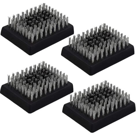 Lot de 4 têtes de rechange pour brosses de barbecue, têtes de brosse de nettoyage sans poils métalliques compatibles avec la plupart des brosses de barbecue, meilleur nettoyant pour barbecue.